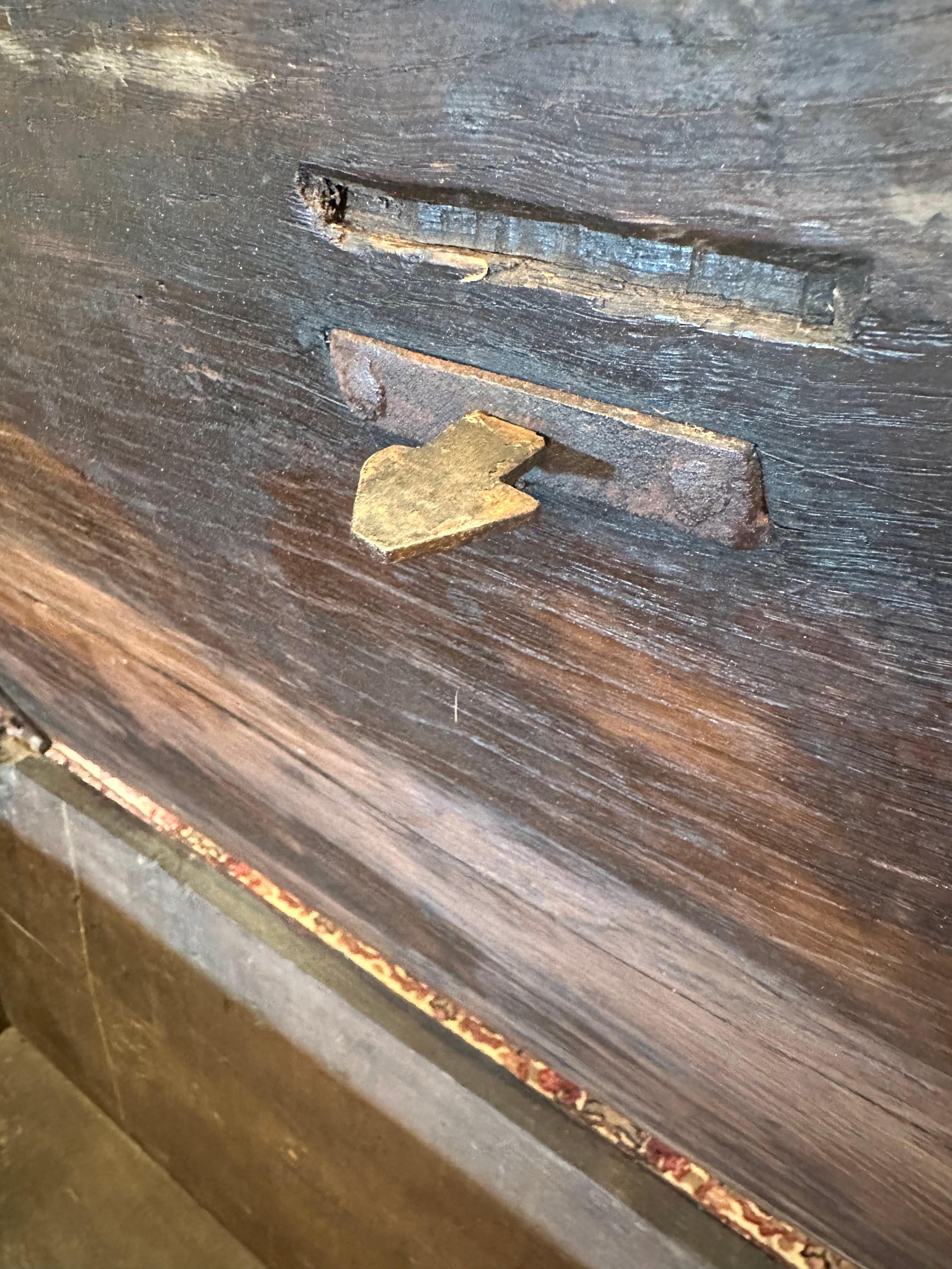 English Renaissance 17. Jahrhundert Massiv Eiche Truhe Trunk im Angebot 10