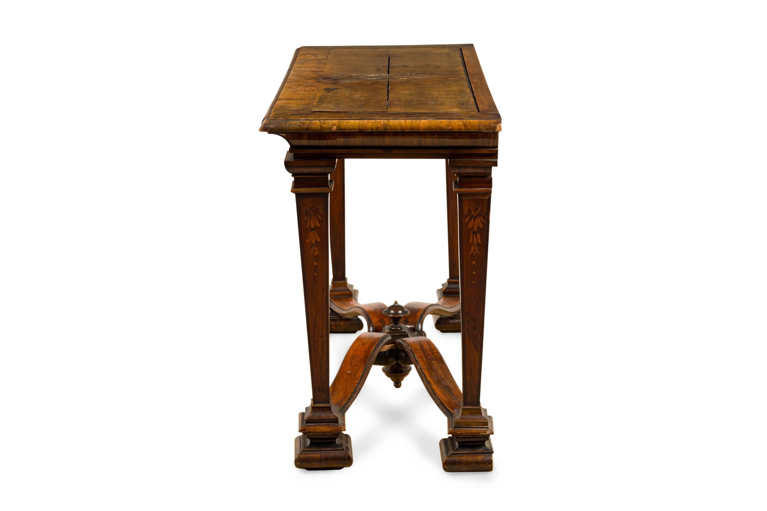 British English Renaissance Console Table with Stretcher For Sale