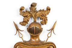 English Renaissance Gilt Metal and Fruitwood Wall Sconces