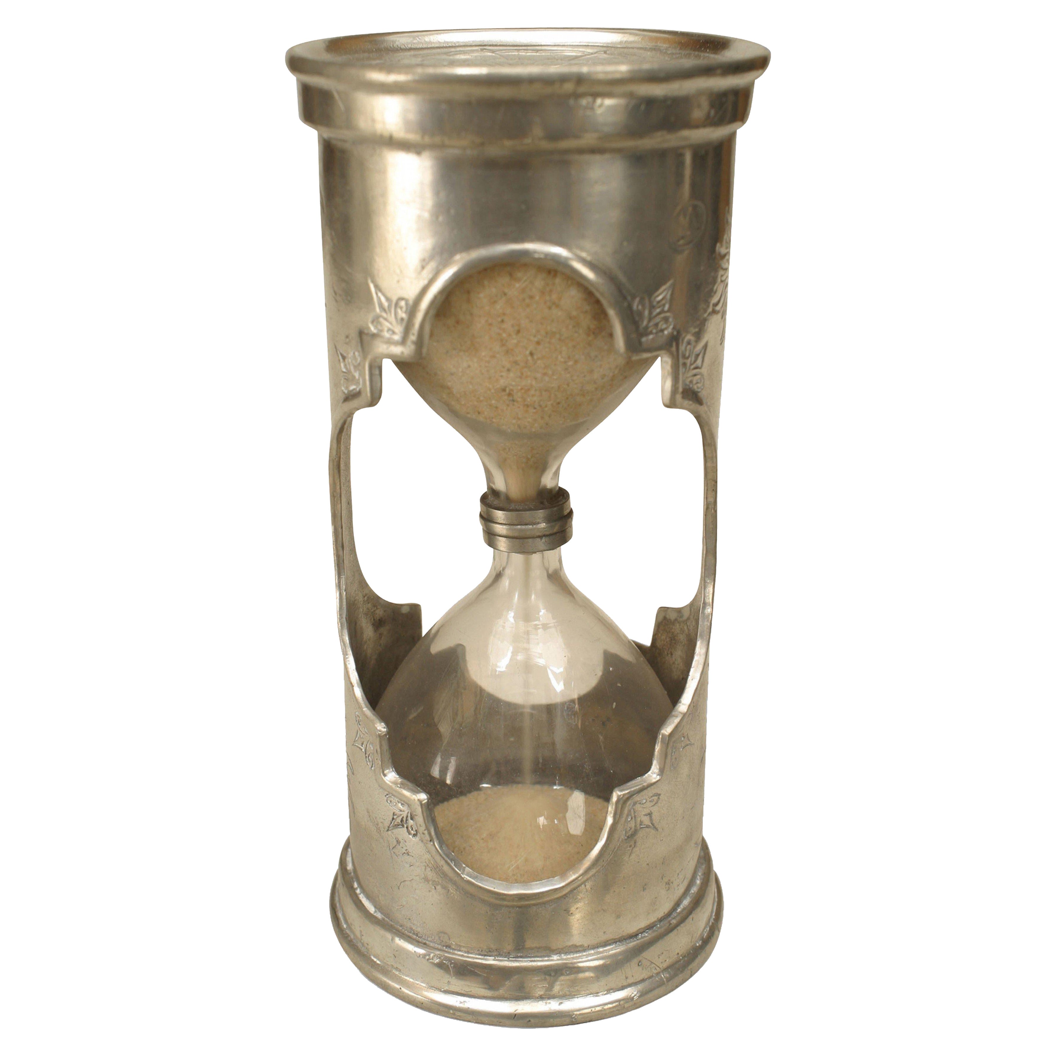 English Renaissance Pewter Hour Glass