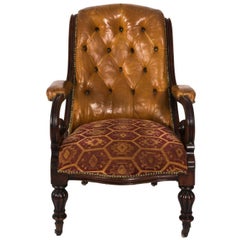 English Renaissance Revival Mahogany Armchair