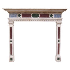 English Renaissance Revival Mantel with Porphyry Inlay
