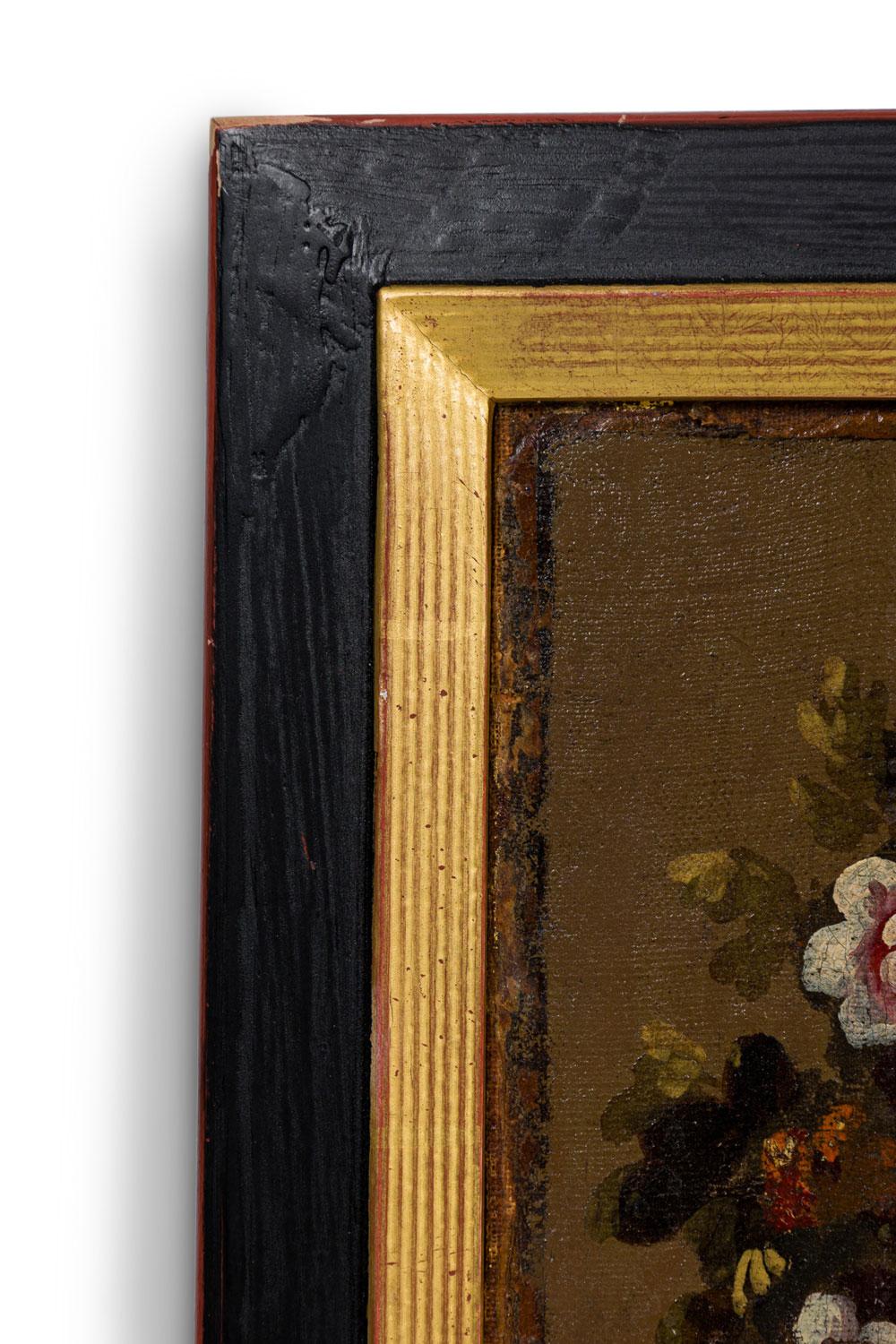 Britannique Peinture à l'huile sur toile, style Renaissance anglaise, drapeau héraldique en vente