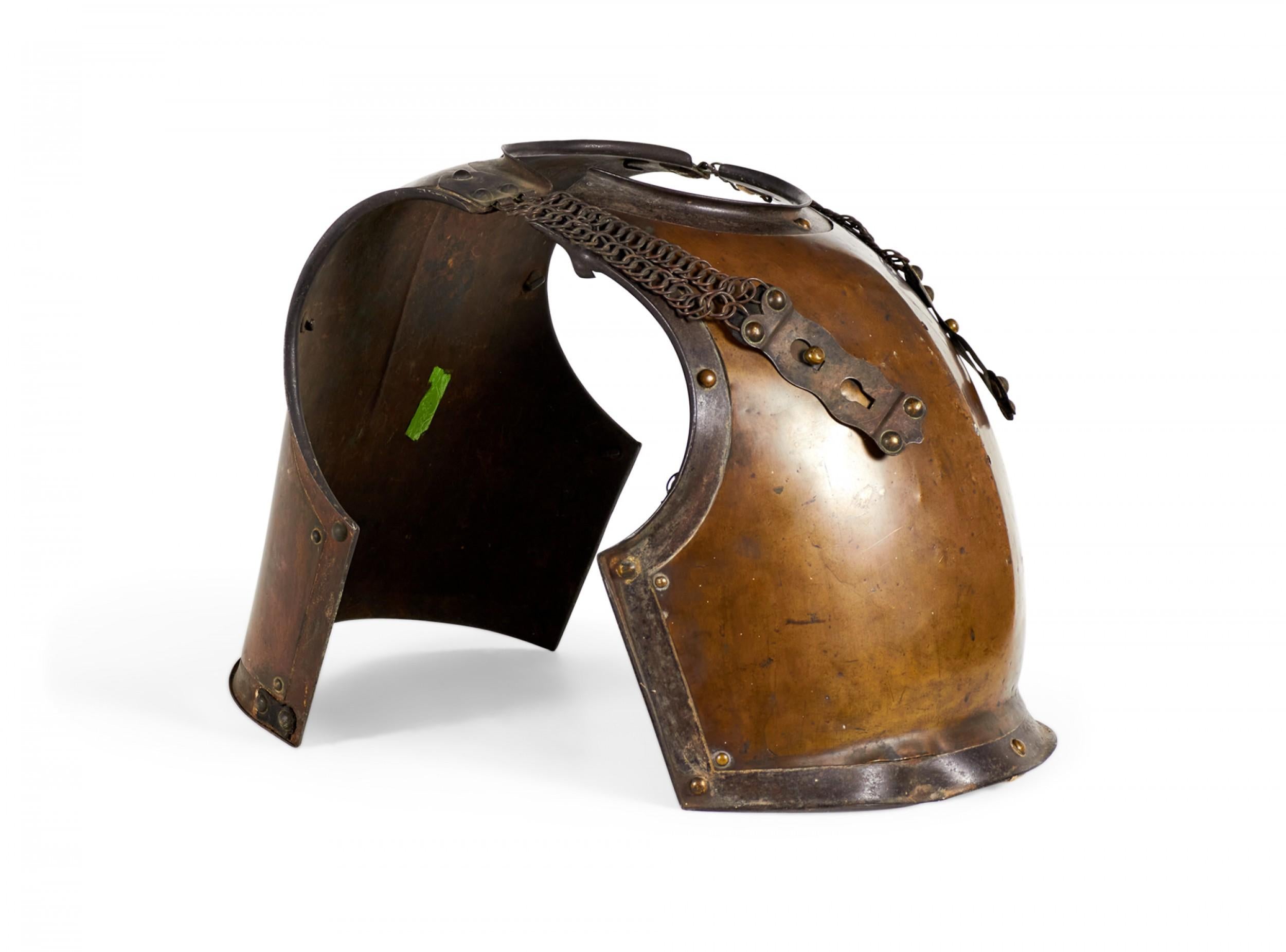 Brass English Renaissance Style Iron Armor Breastplate For Sale