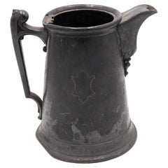 Antique English Renaissance Style Pewter Pitcher