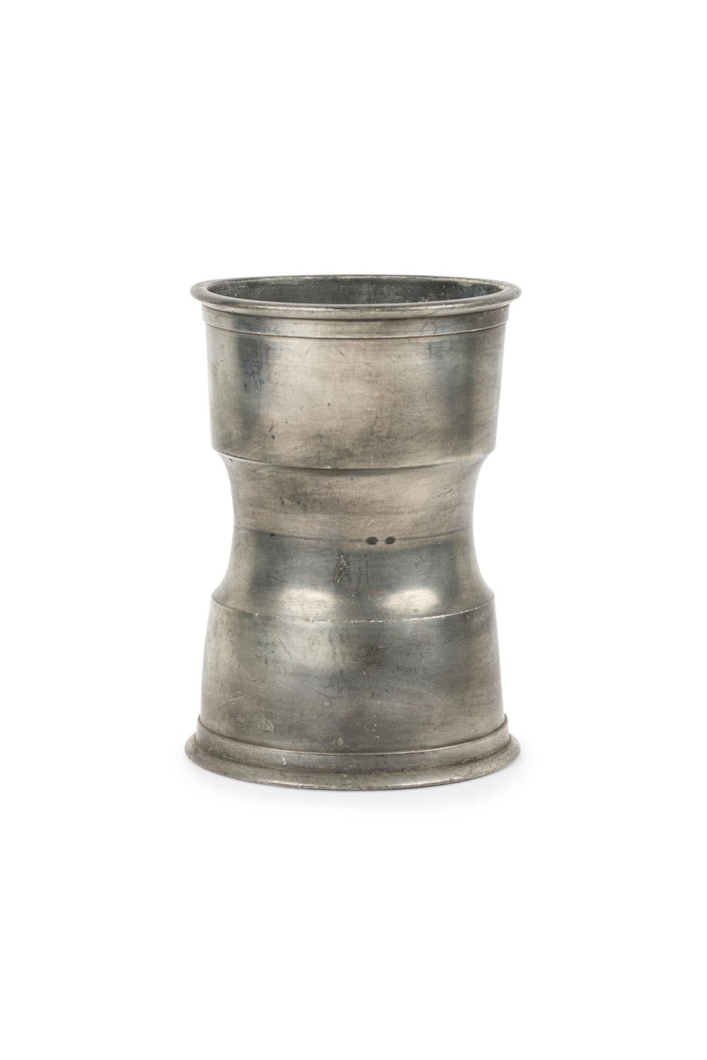 29 English Renaissance-style (20th Century) pewter shaped tankards with scroll handles. (PRICED EACH)