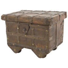 English Renaissance-Style Trunk with Wheels