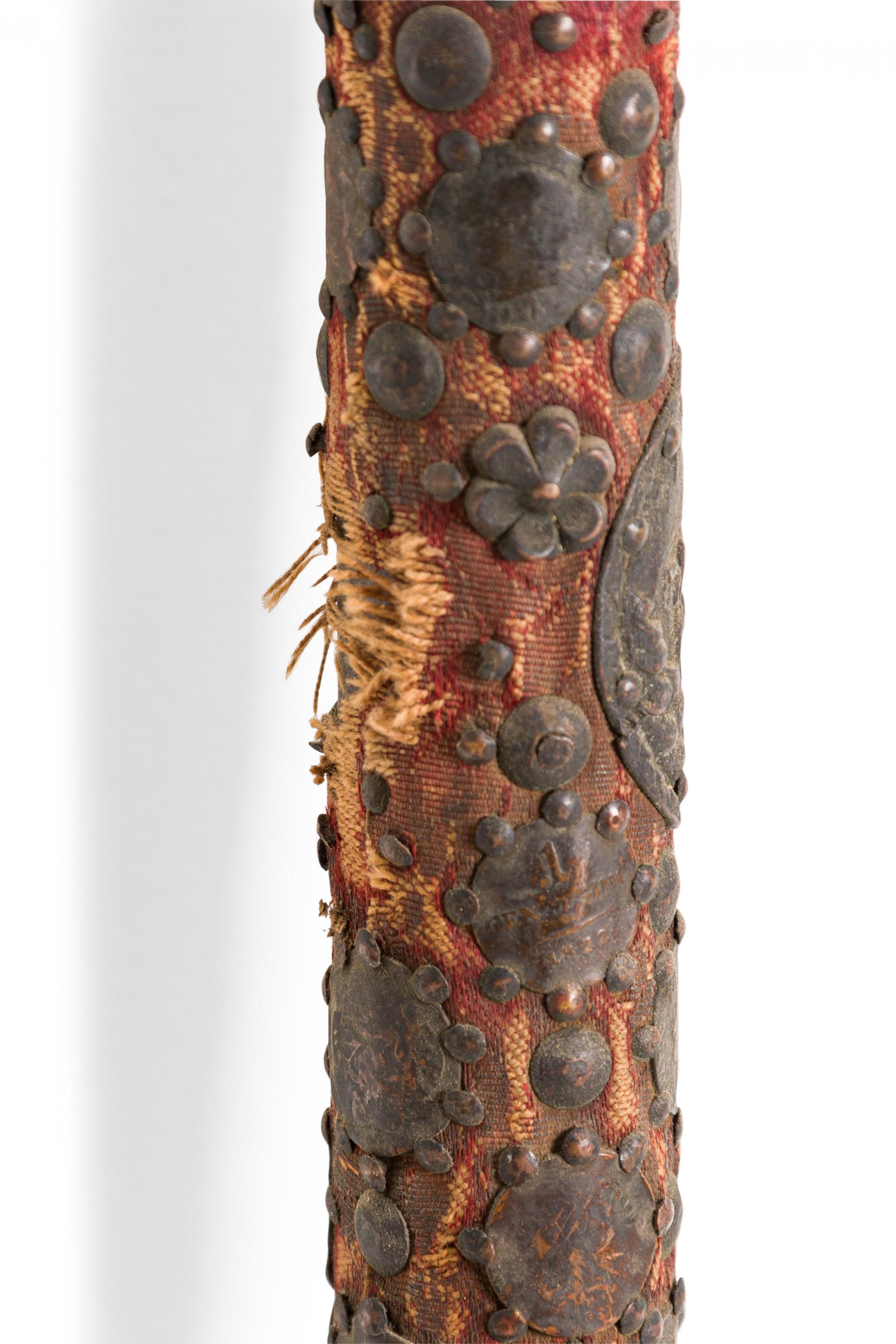 British English Renaissance Style Velvet Wrapped Iron Halberd For Sale