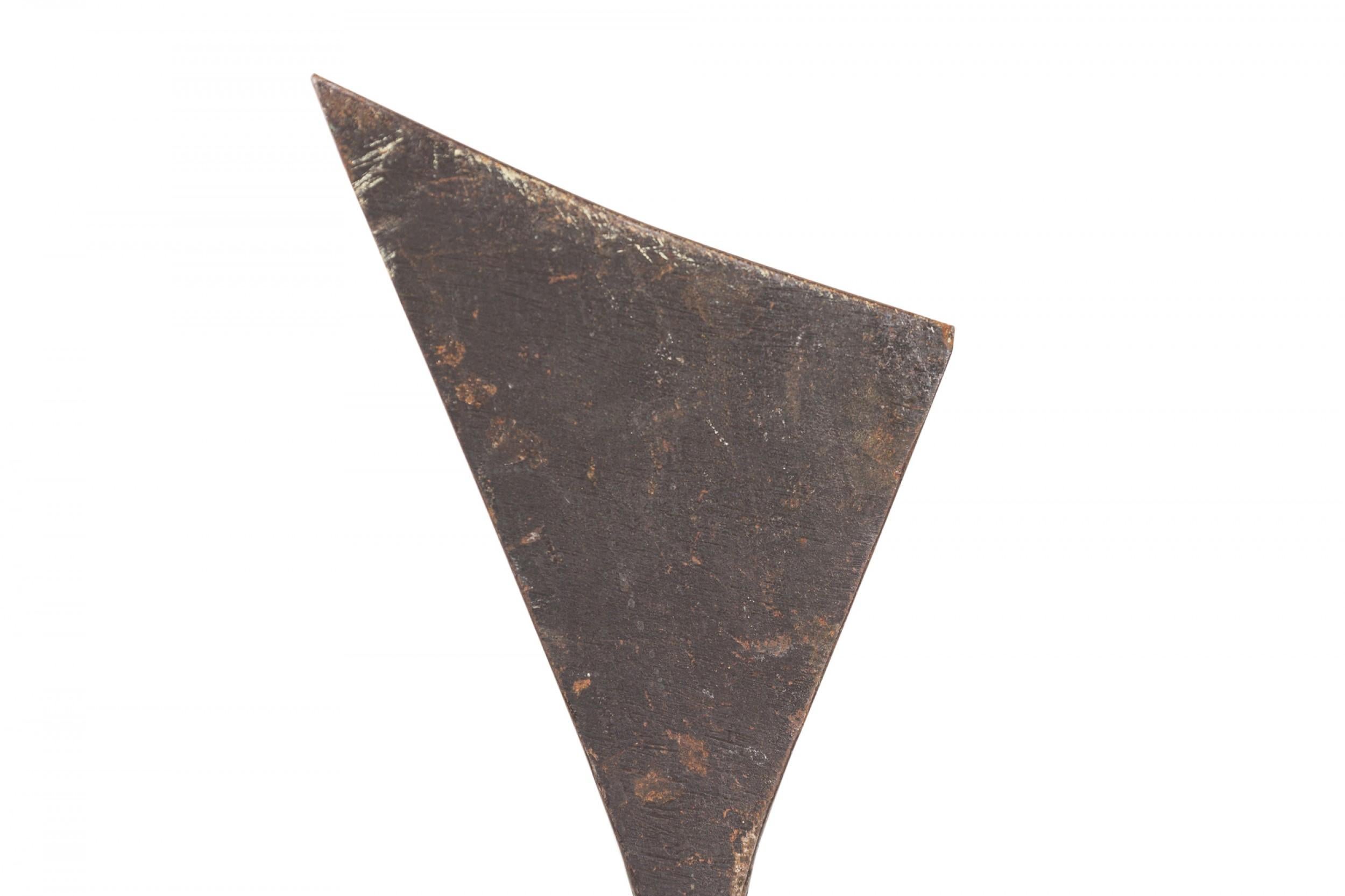 Hand-Crafted English Renaissance Style Velvet Wrapped Iron Halberd For Sale