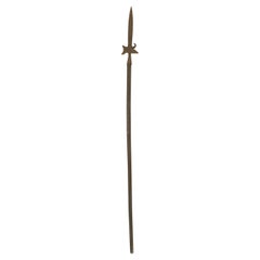 English Renaissance Style Wood and Iron Halberd