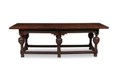 English Renaissance Style Wood Dining / Conference Table