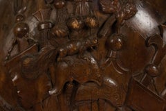 English Renaissance Walnut Military Wall Plaque