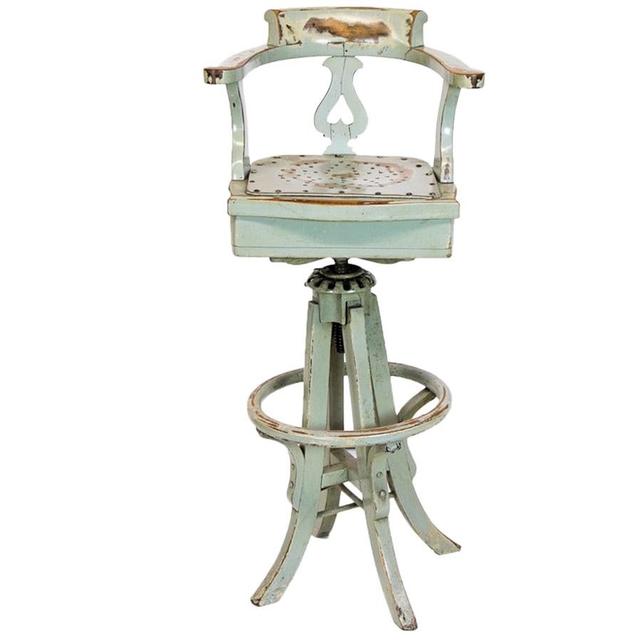 English Revolving Youth Tall Stool For Sale