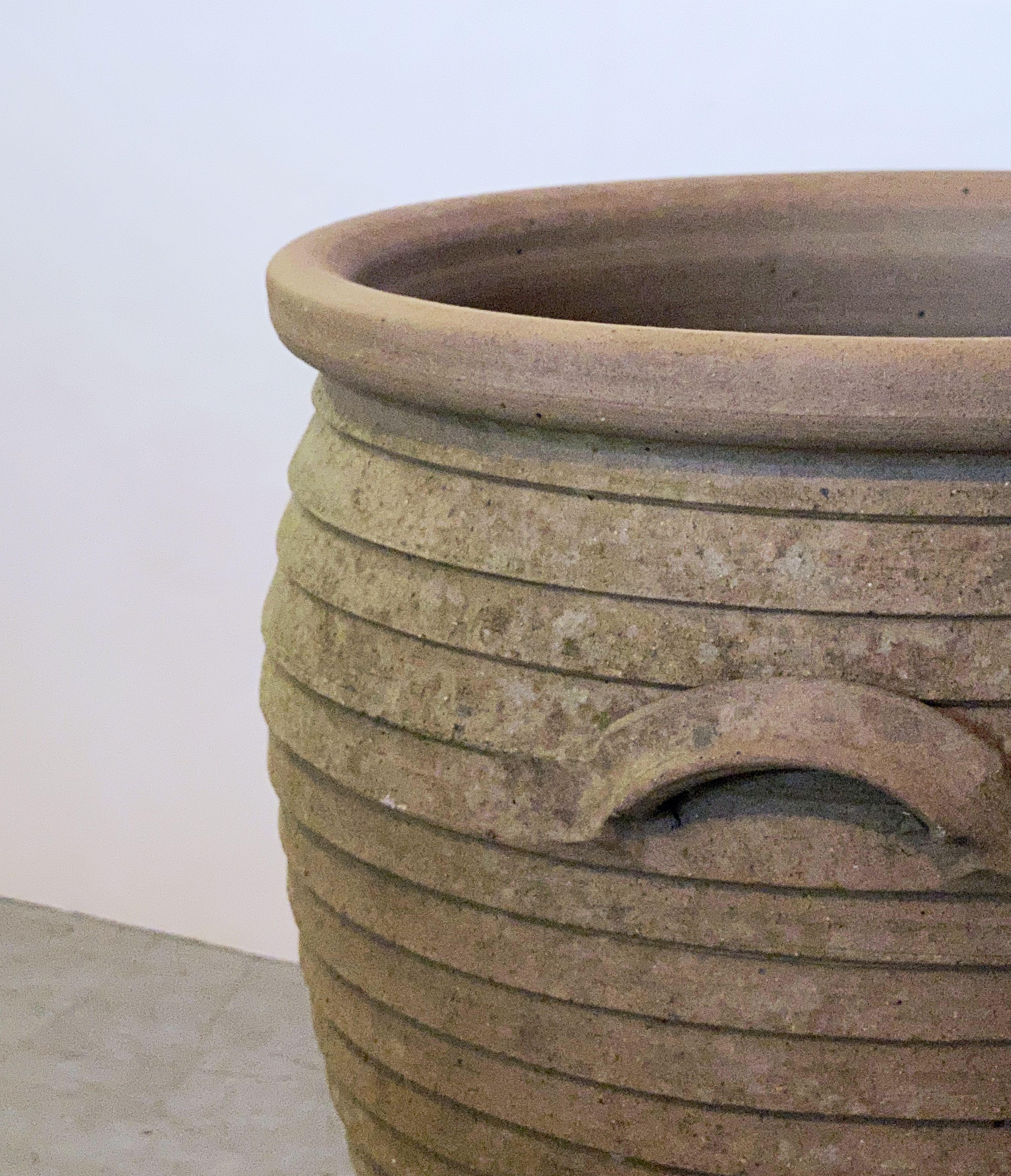 English Ribbed Terracotta Pot or Planter Jar for the Garden 6