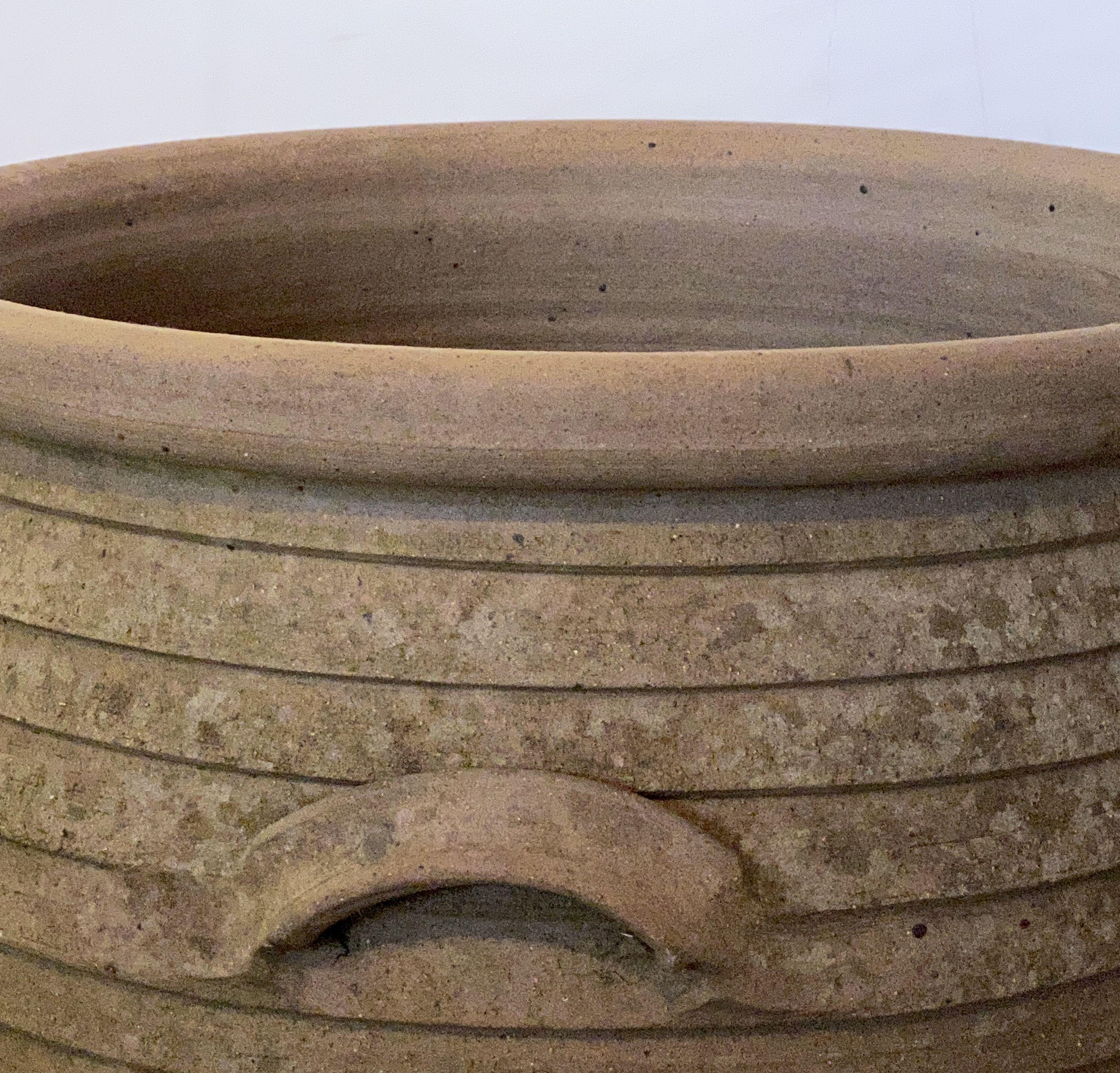 English Ribbed Terracotta Pot or Planter Jar for the Garden 7