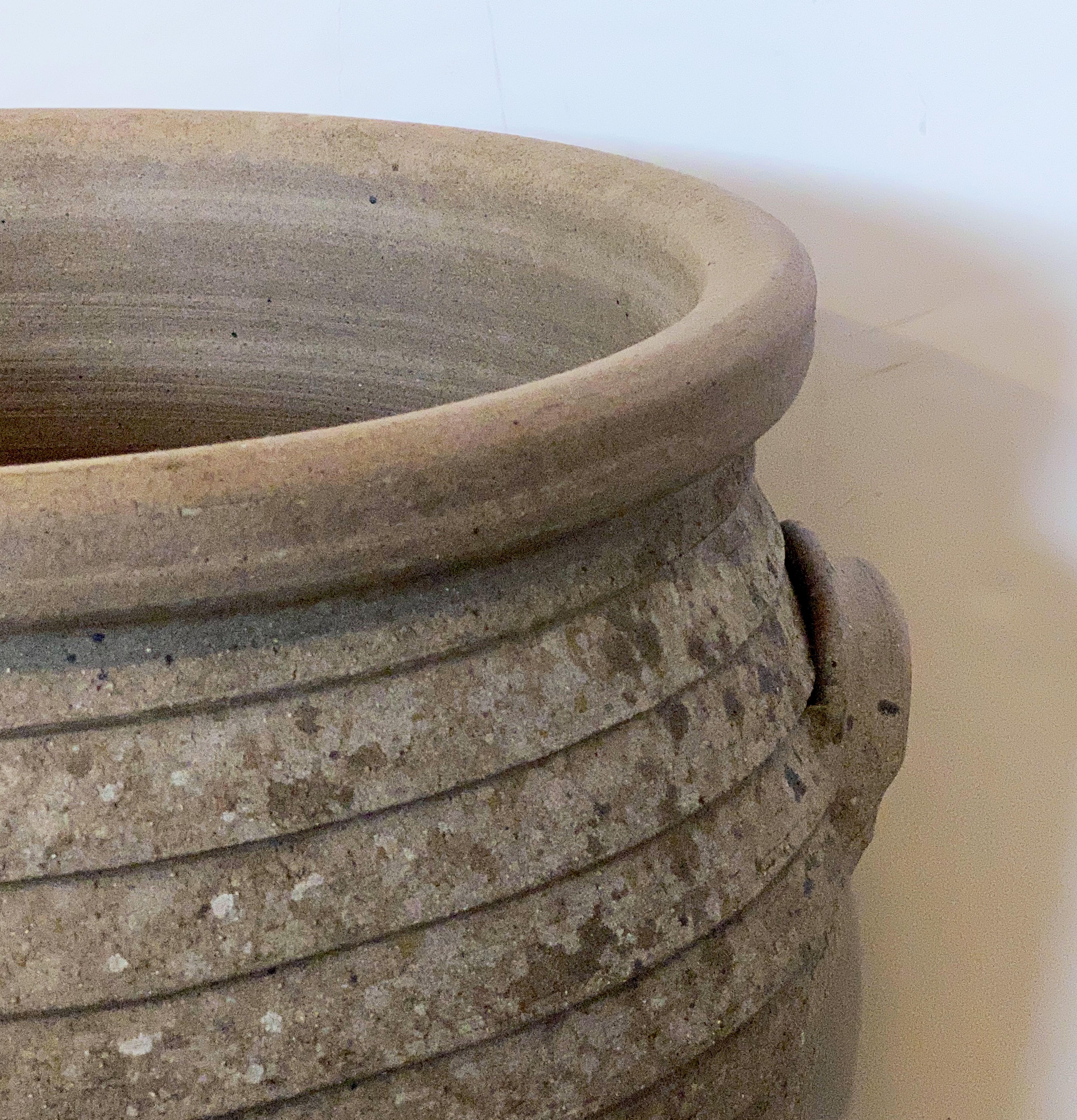 English Ribbed Terracotta Pot or Planter Jar for the Garden 2