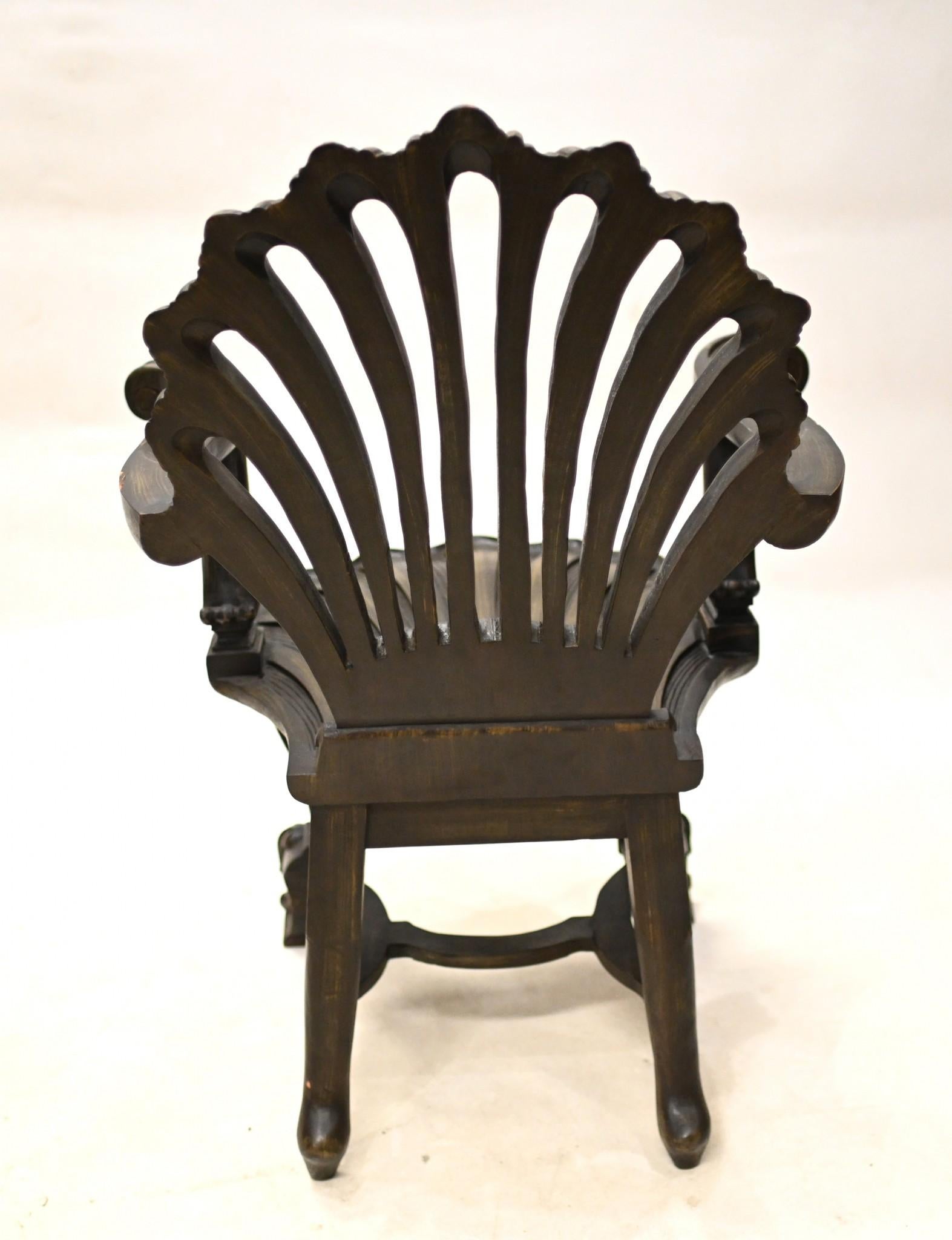 English Rococo Grotto Chairs Carved Seats 1930 In Good Condition For Sale In Potters Bar, GB