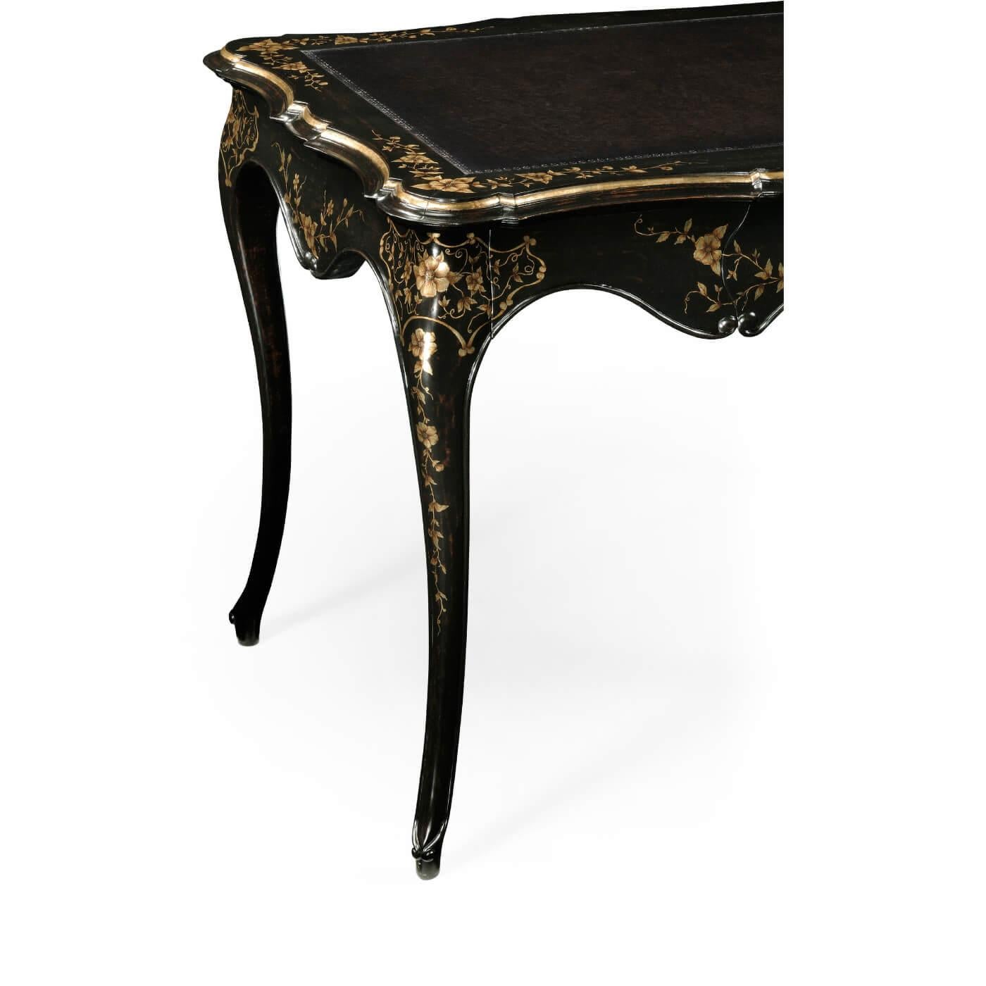 Contemporary English Rococo Painted Desk
