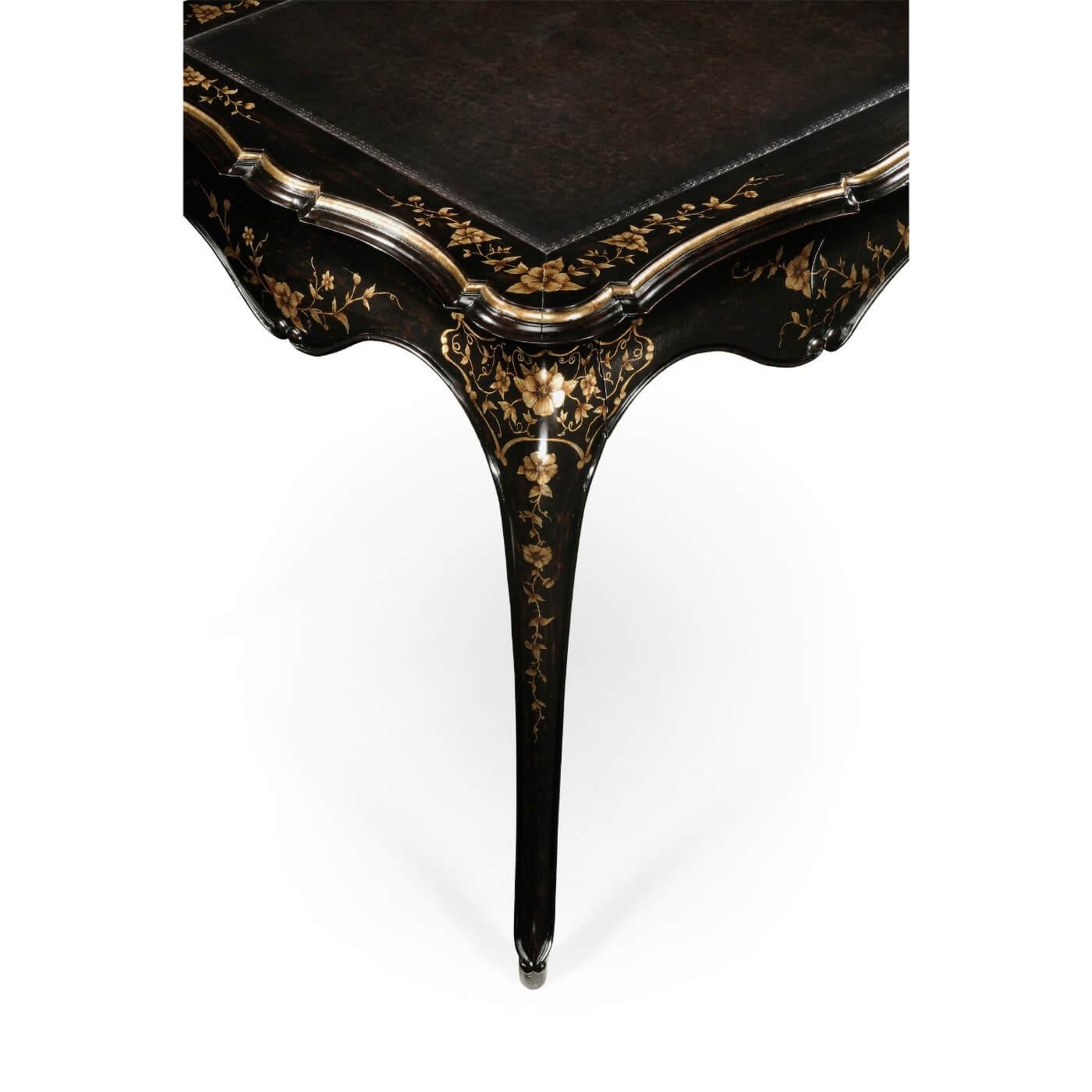 Wood English Rococo Painted Desk