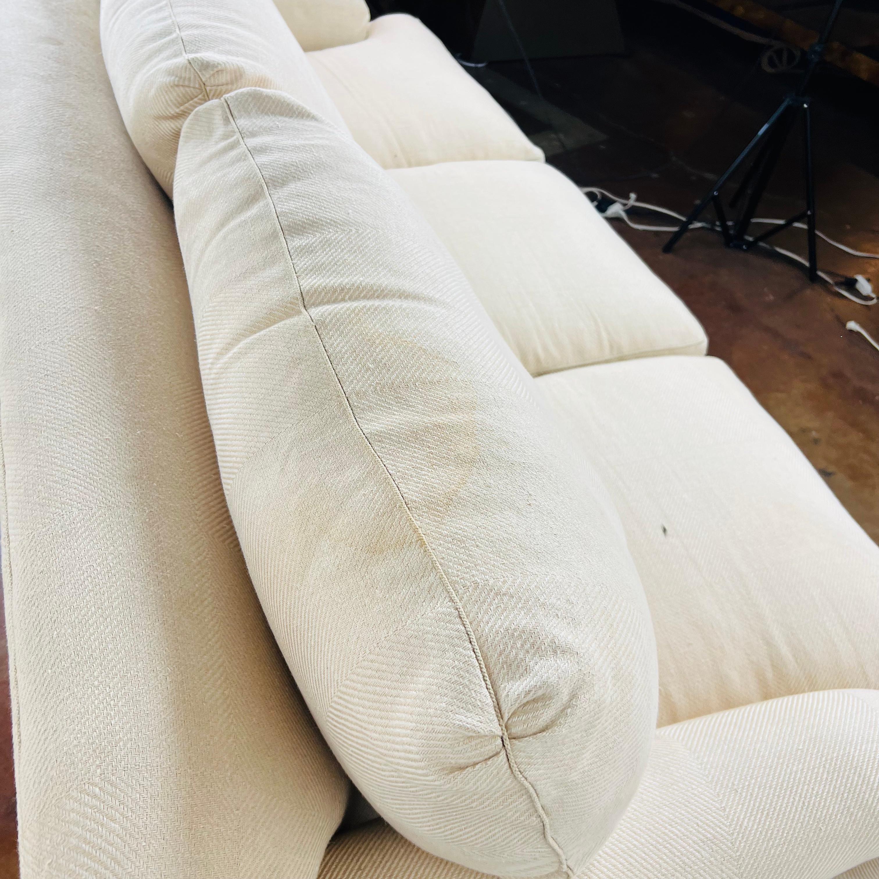 Contemporary English Roll Arm Sofa