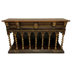 English Romanesque Sideboard in the Manner of William Burges