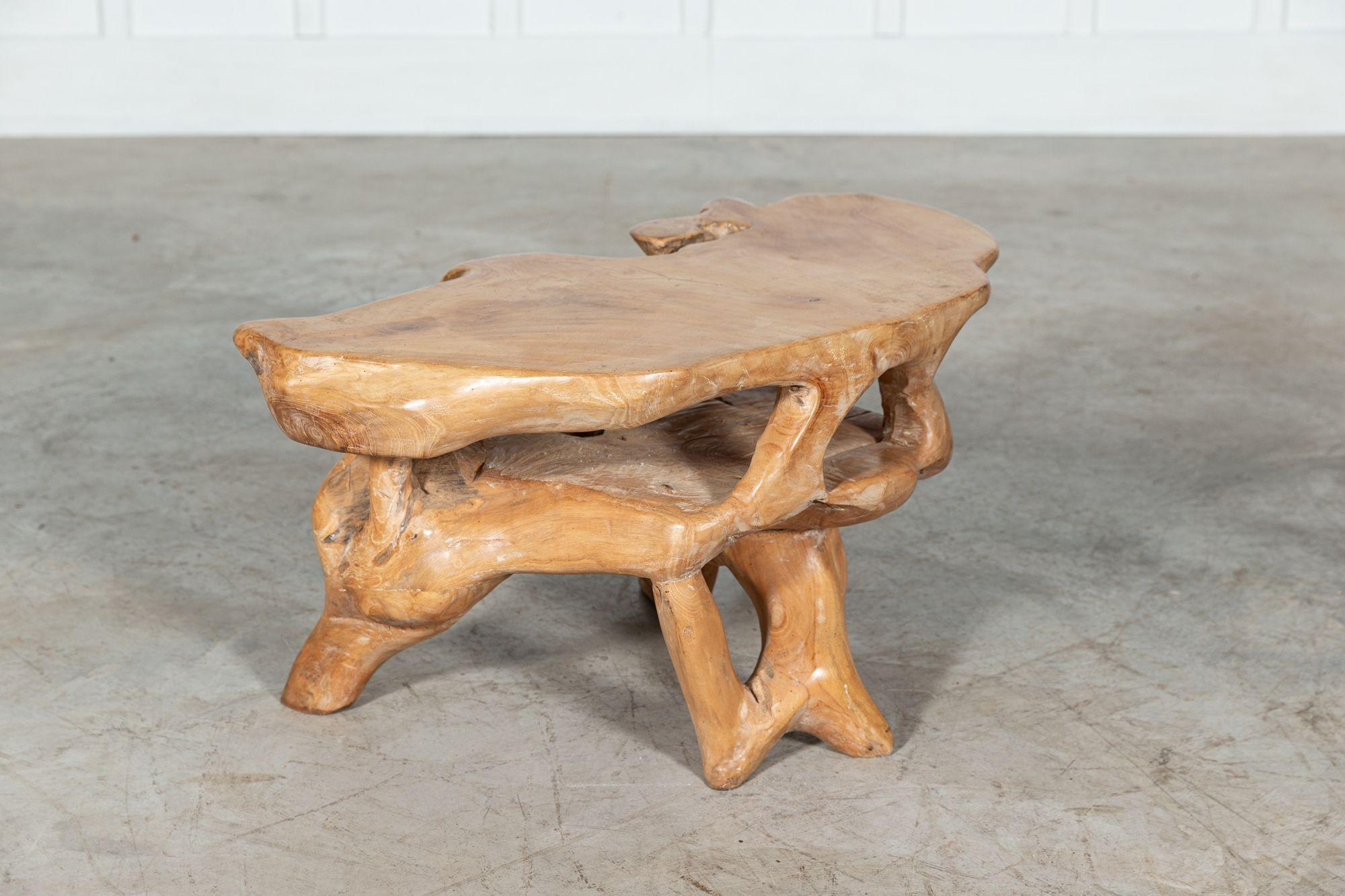 English Rootwood Two Tier Side Table 3