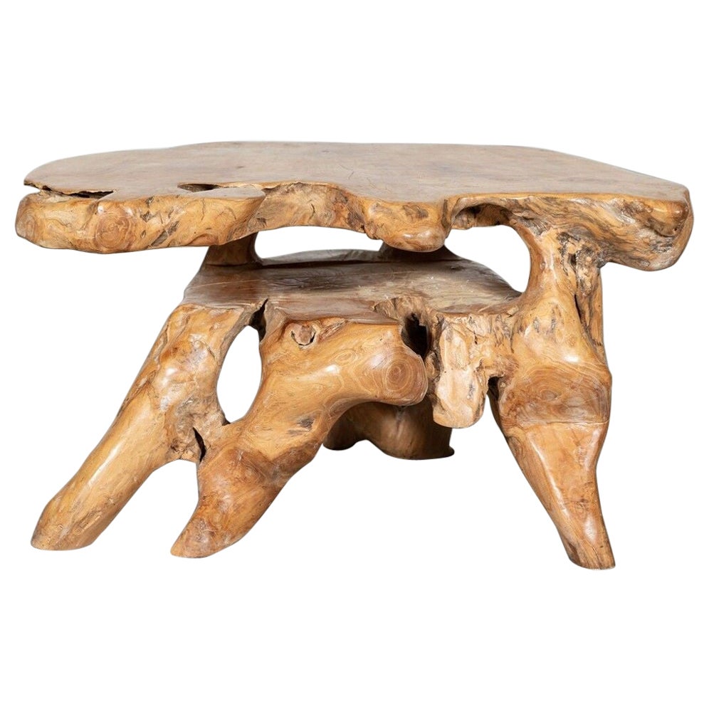 English Rootwood Two Tier Side Table
