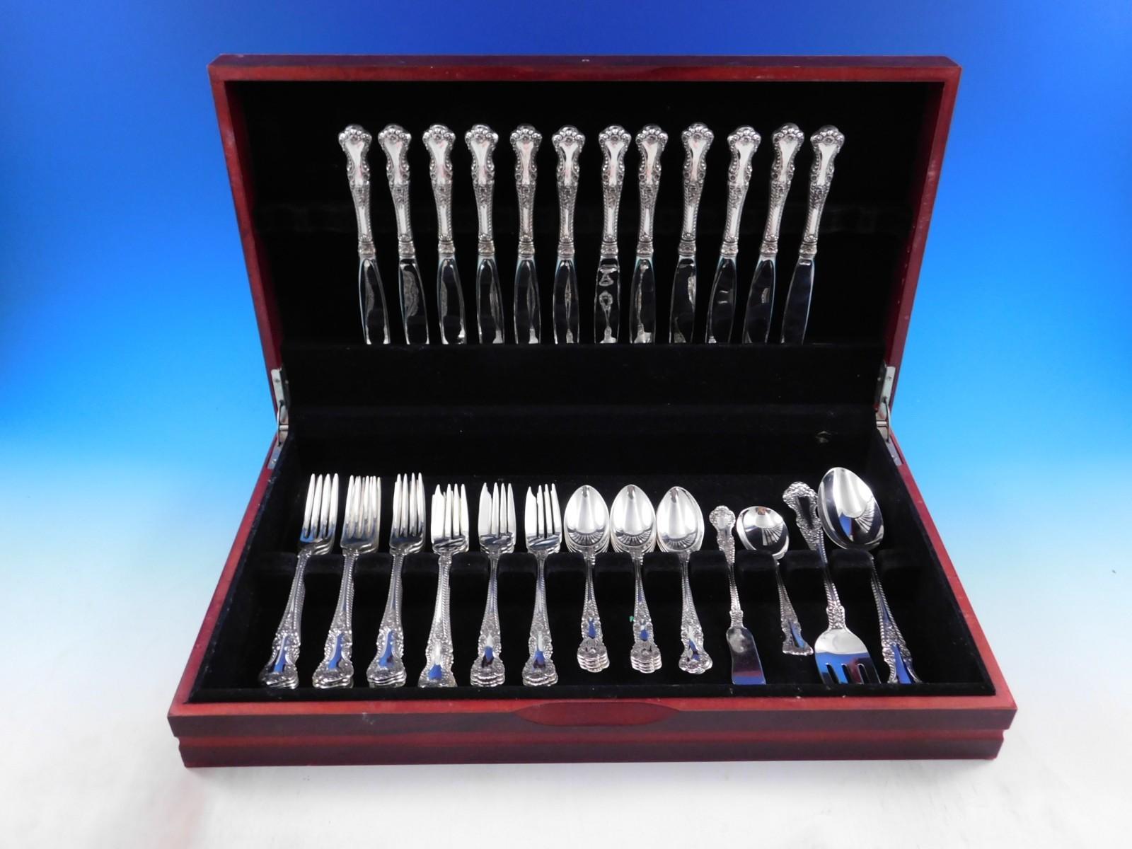 English Rose by Durgin Sterling Silber Besteck für 12 Personen Service 52 Teile im Angebot 2