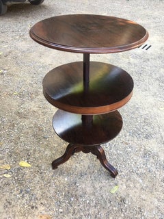 English Rosewood Adjustable Round Etagere or Shelves from 1850s