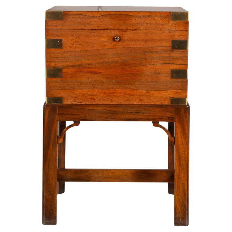 English Regency Rosewood Gun Box on Custom Stand English Regency Rosewood Gun Box on Custom Stand