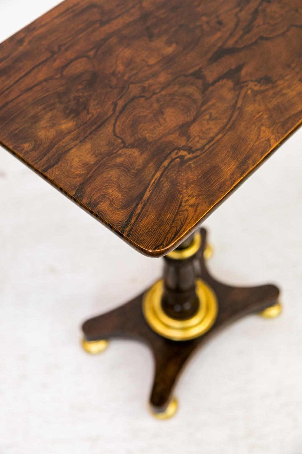 English Rosewood and Gilt Occasional Table For Sale 3