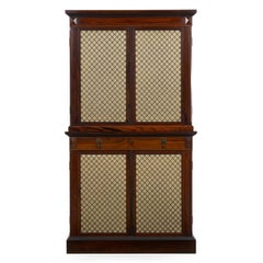 English Rosewood Antique Humidor Cabinet by Mellier & Co, London, circa 1880