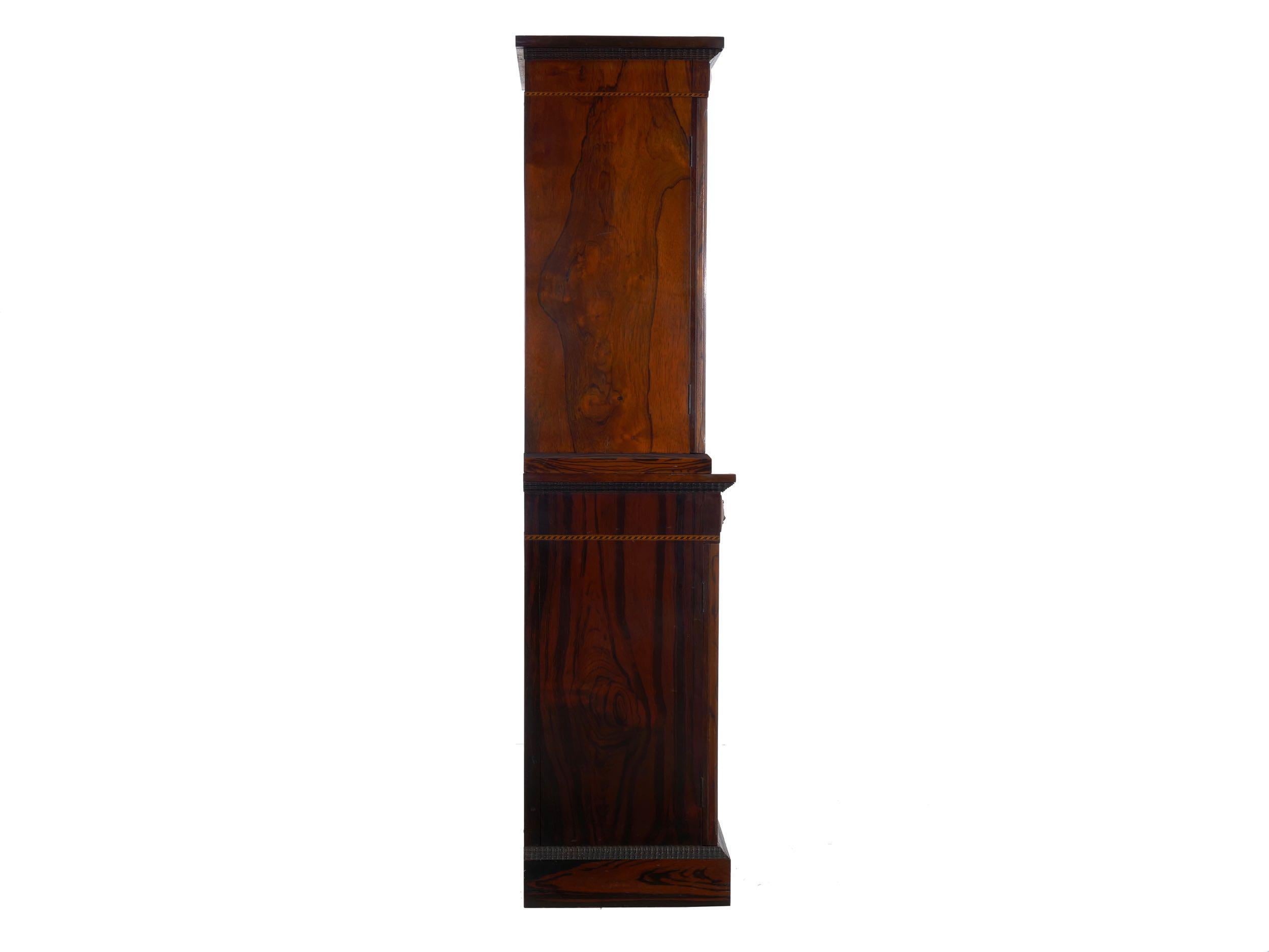 Englischer antiker Humidor-Schrank aus Palisanderholz von Mellier & Co, London, um 1880 im Zustand „Gut“ im Angebot in Shippensburg, PA