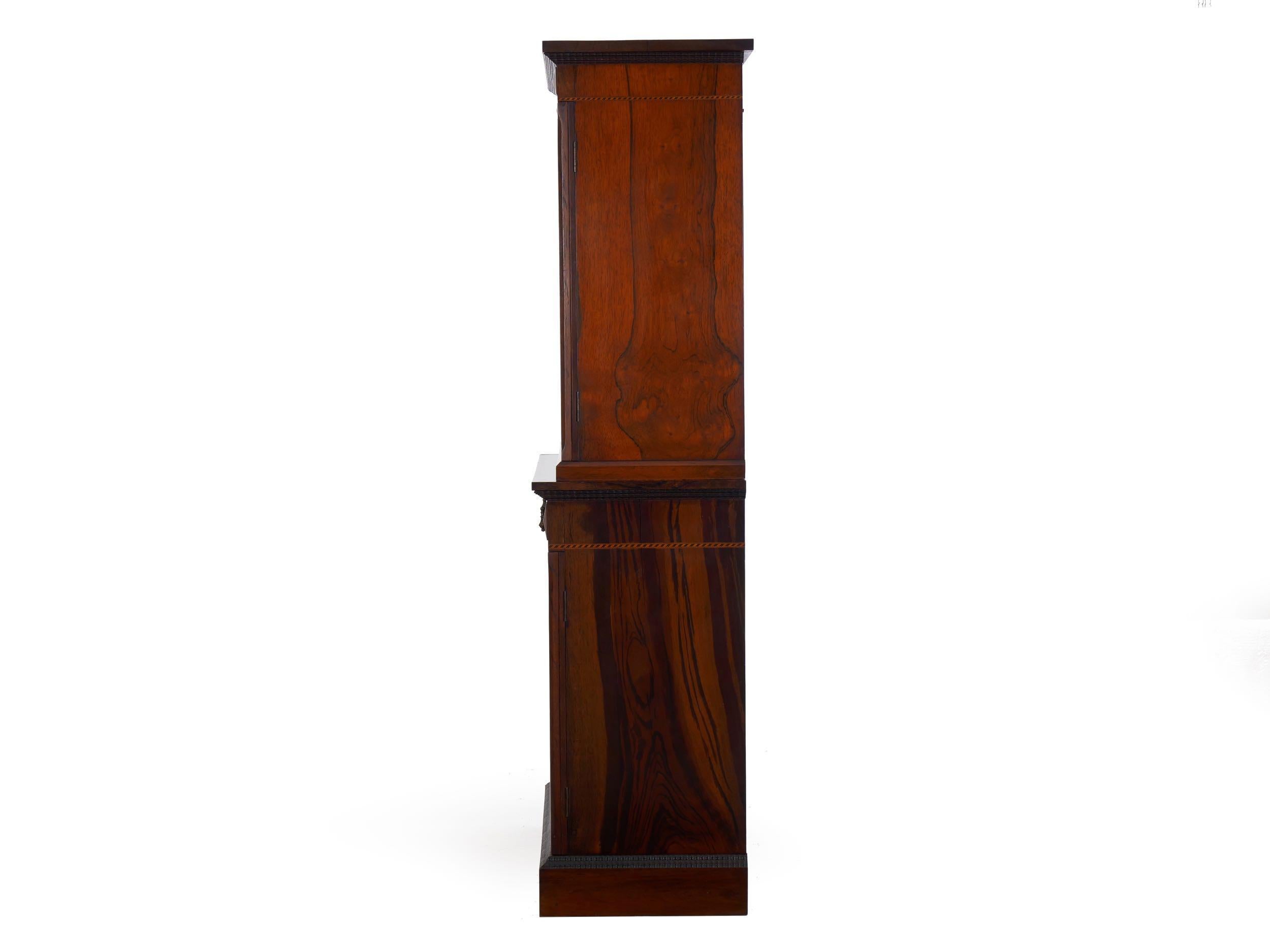 Englischer antiker Humidor-Schrank aus Palisanderholz von Mellier & Co, London, um 1880 (19. Jahrhundert) im Angebot