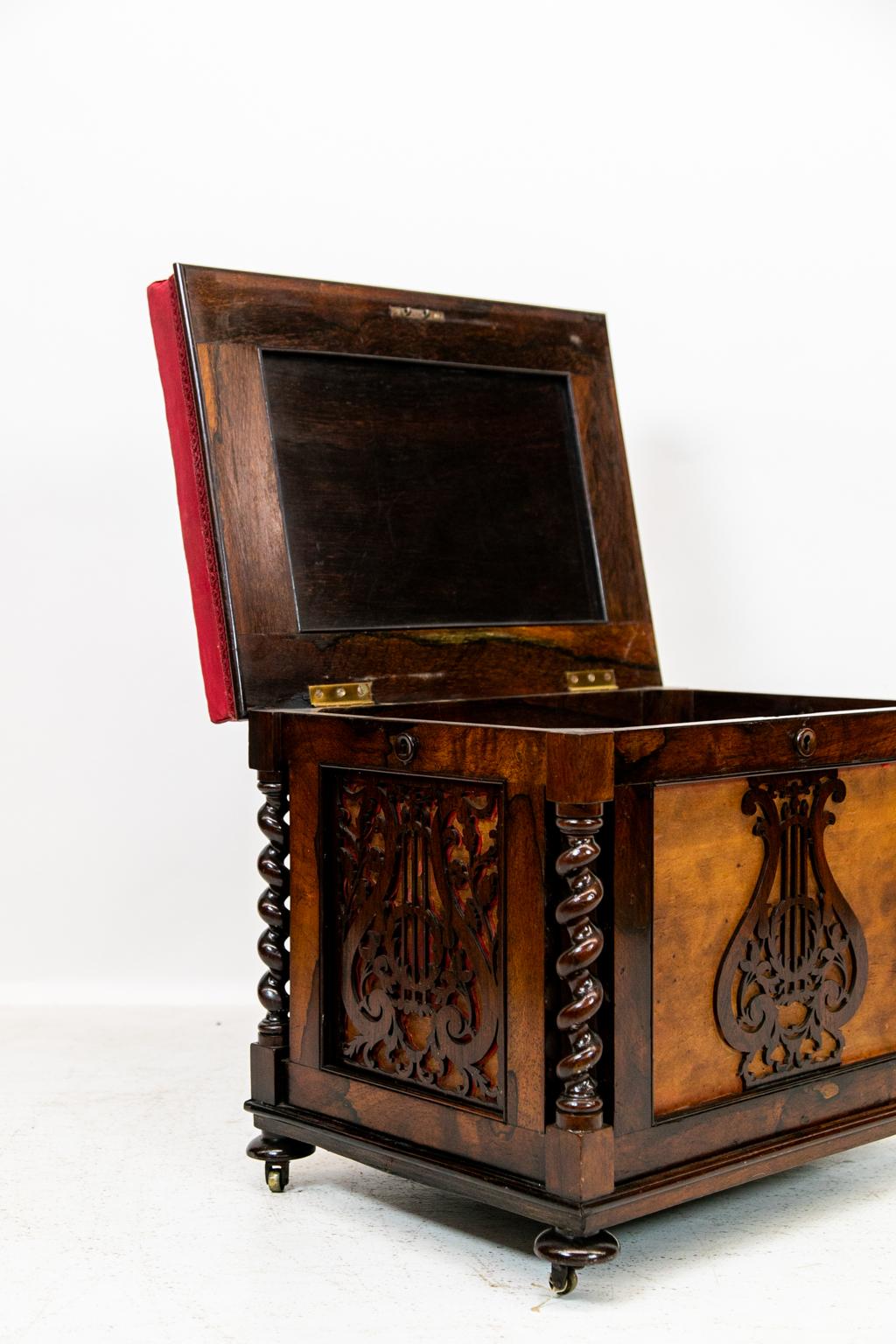 Mid-19th Century English Rosewood Bench For Sale