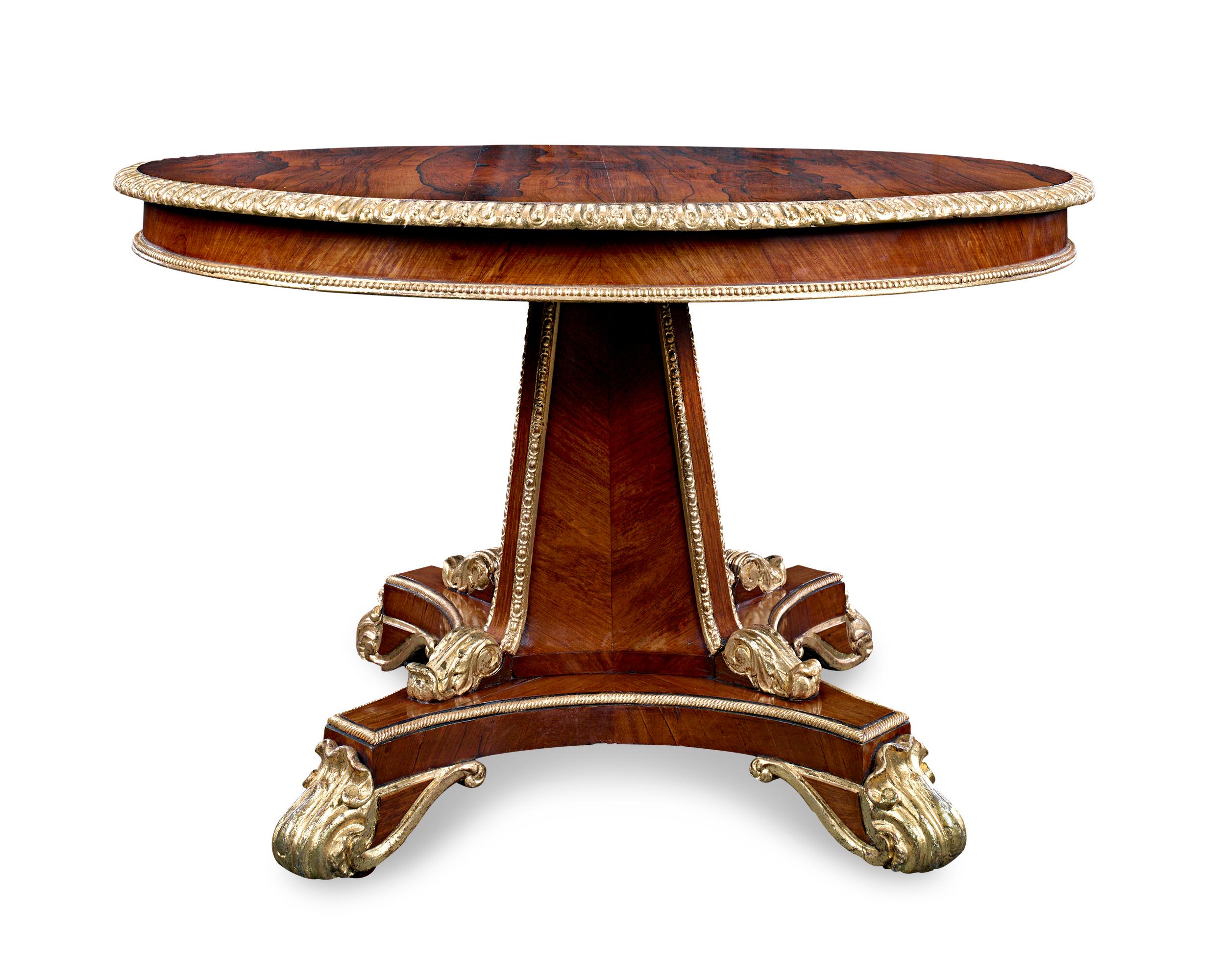 Regency English Rosewood Center Table