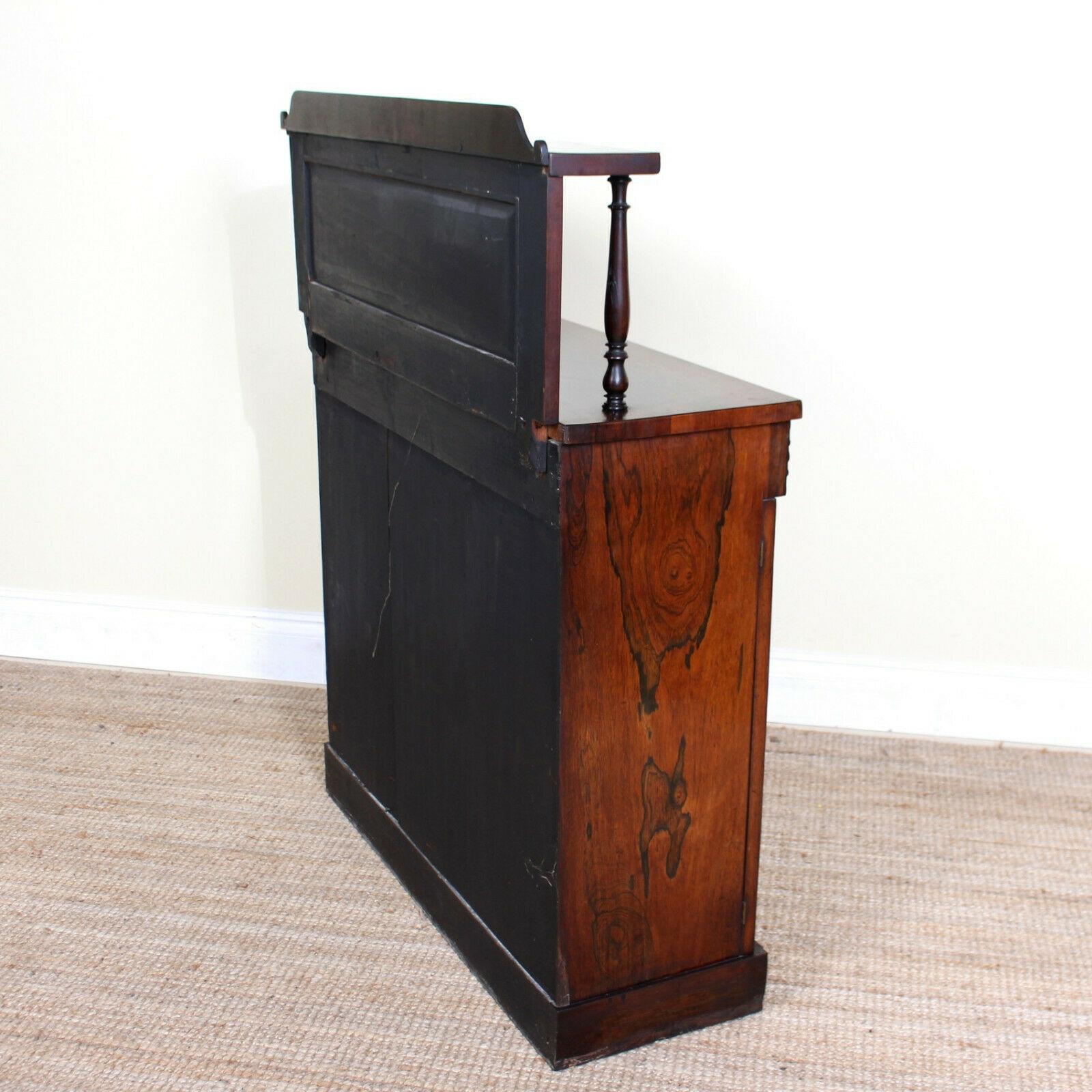 English Rosewood Chiffonier Petite Sideboard Victorian, 19th Century For Sale 7