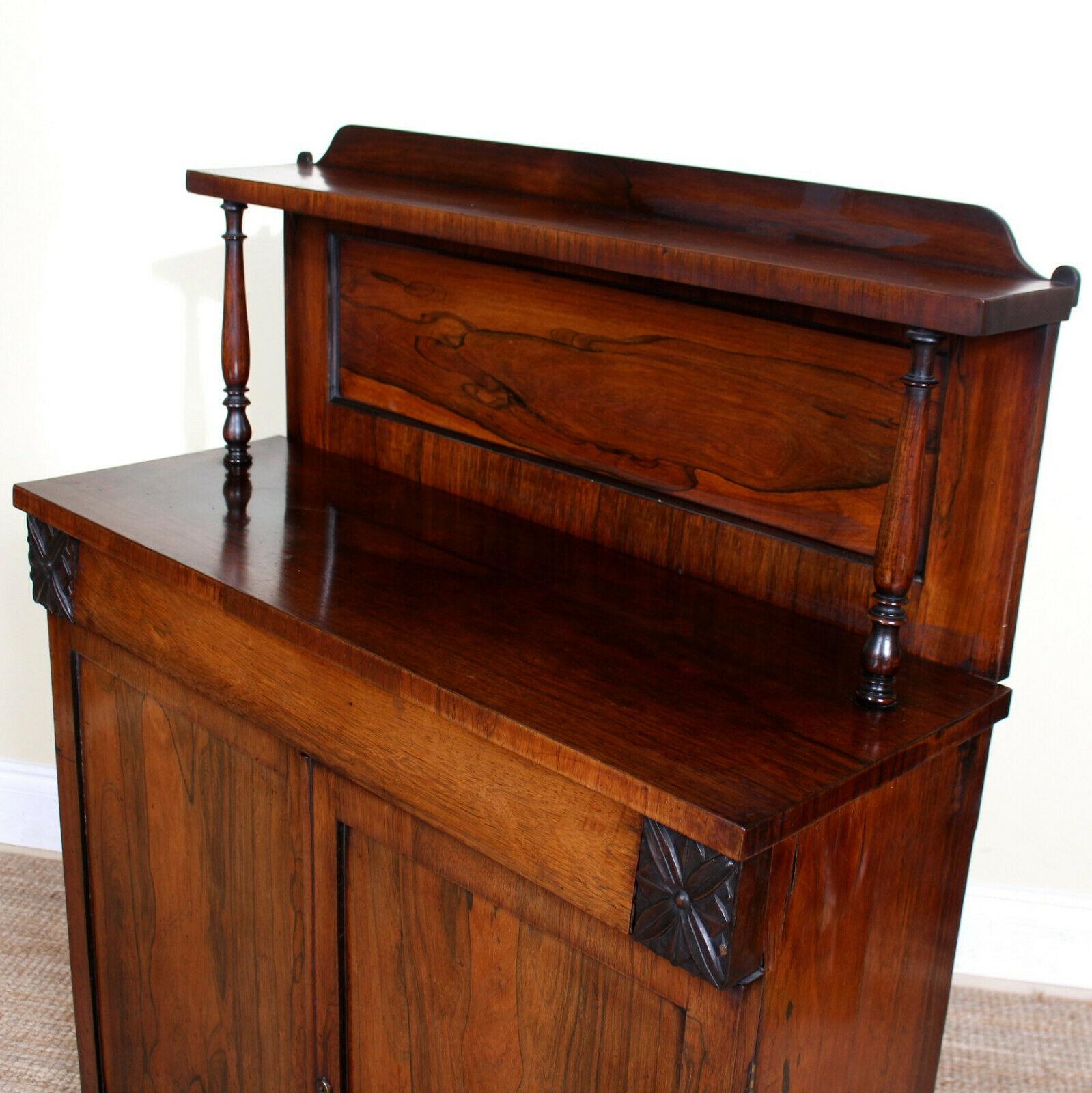English Rosewood Chiffonier Petite Sideboard Victorian, 19th Century For Sale 1