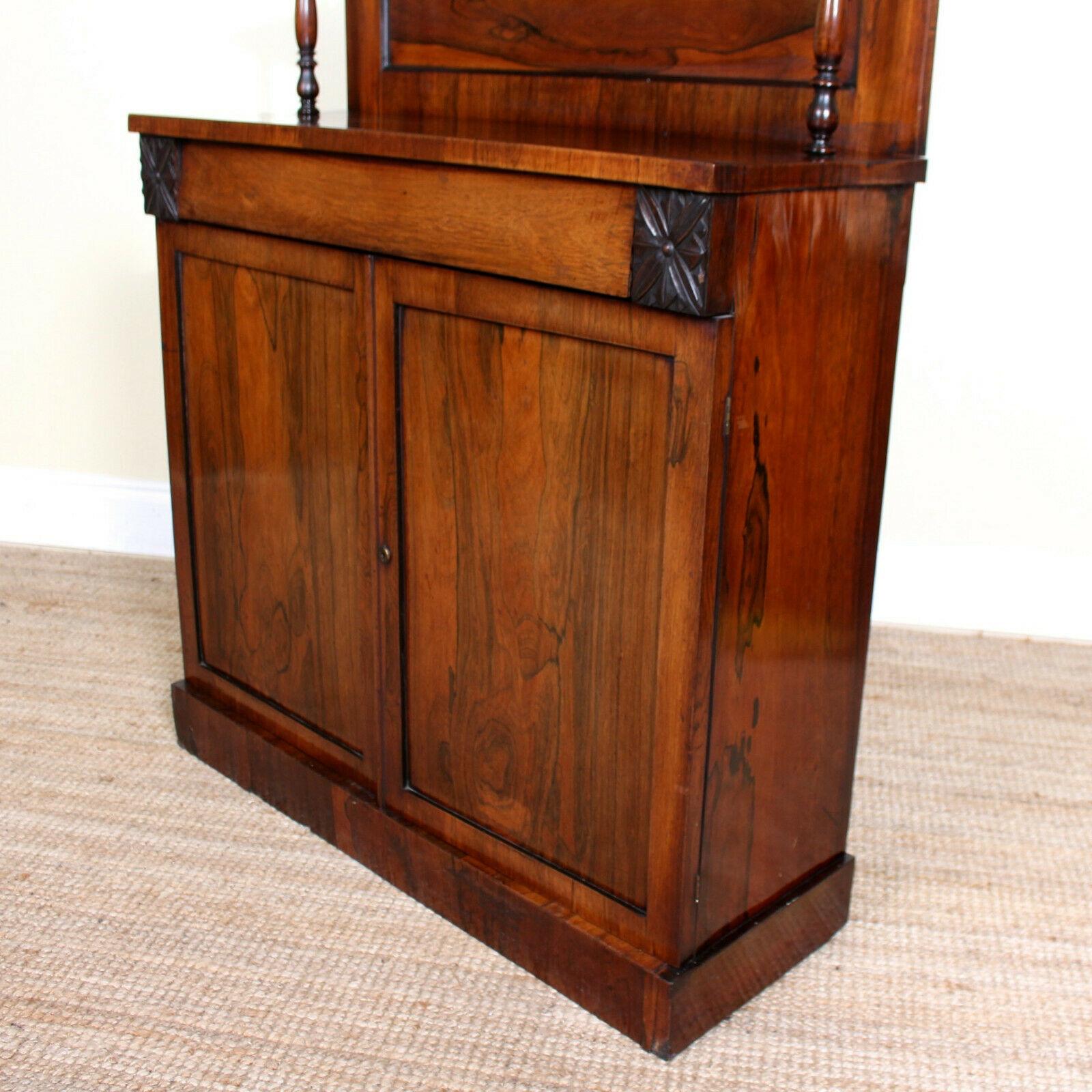 English Rosewood Chiffonier Petite Sideboard Victorian, 19th Century For Sale 2
