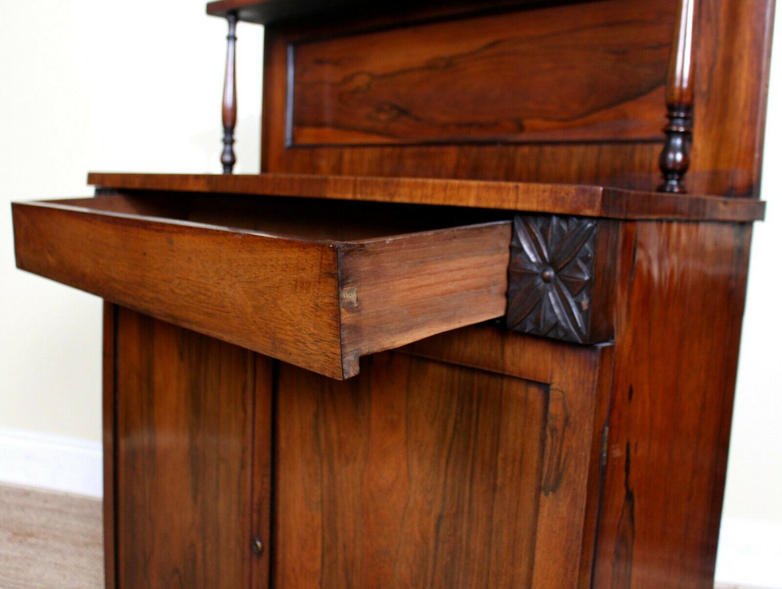English Rosewood Chiffonier Petite Sideboard Victorian, 19th Century For Sale 3