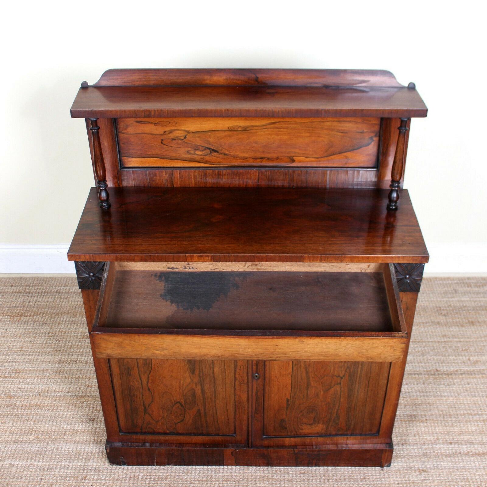 English Rosewood Chiffonier Petite Sideboard Victorian, 19th Century For Sale 5