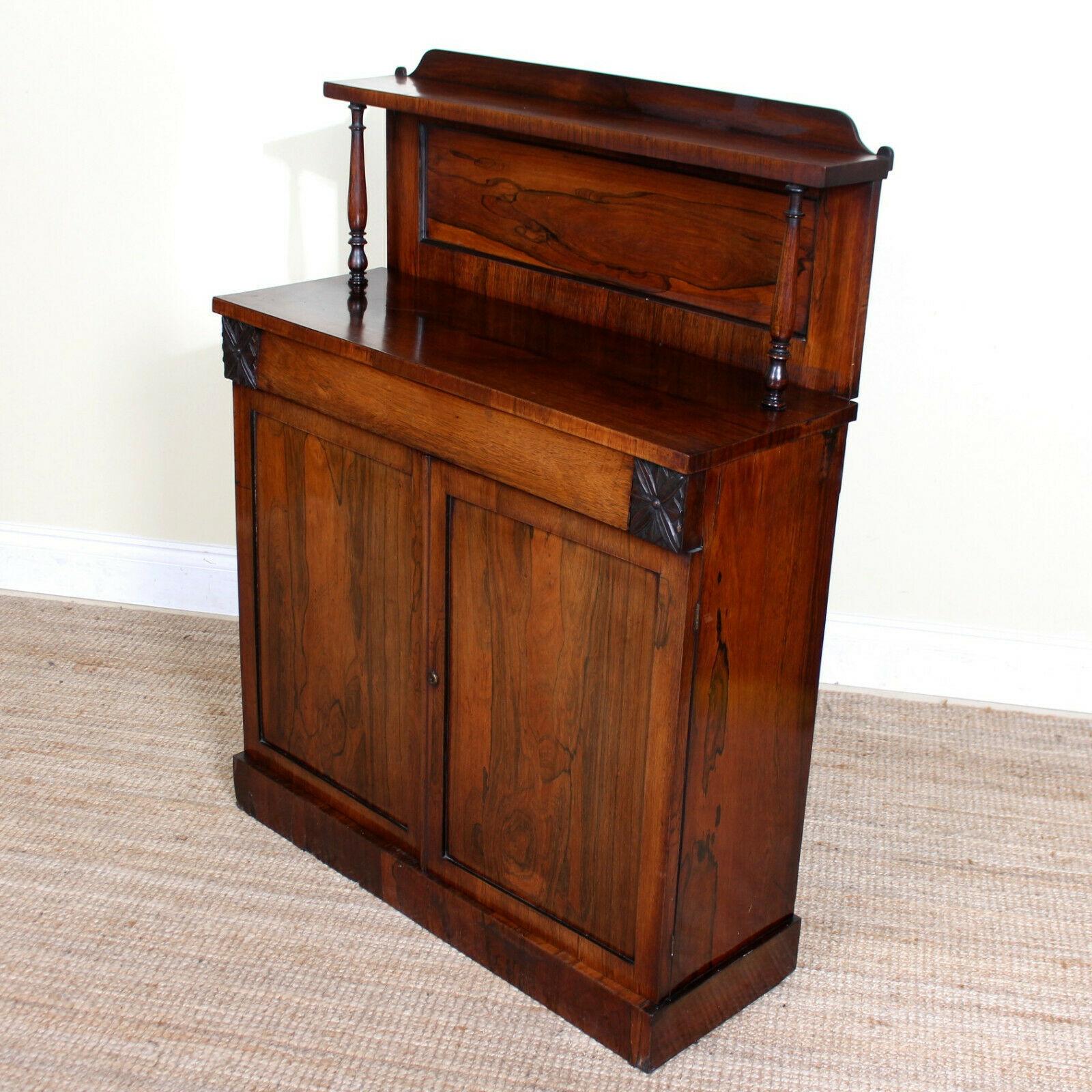 English Rosewood Chiffonier Petite Sideboard Victorian, 19th Century For Sale 6