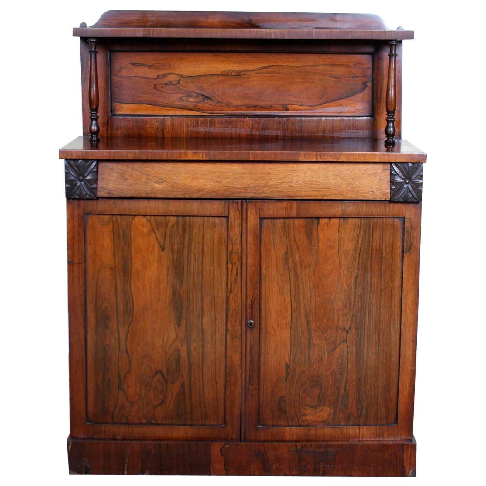 English Rosewood Chiffonier Petite Sideboard Victorian, 19th Century For Sale