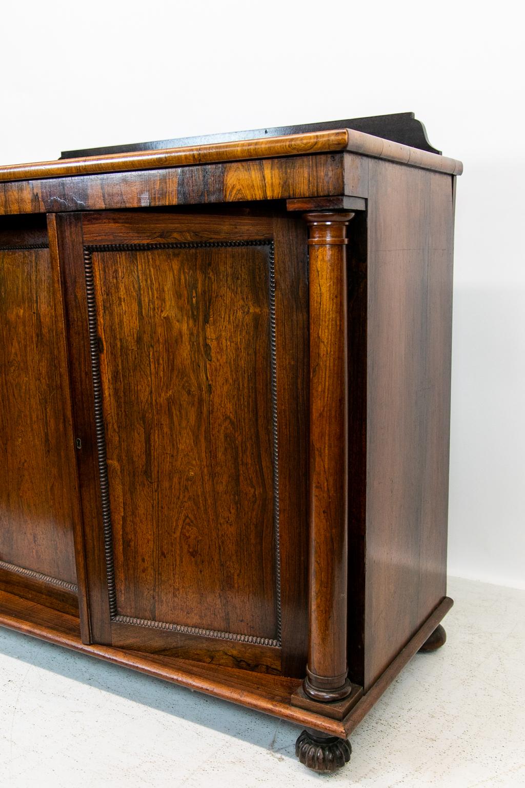 English Rosewood Console Cabinet For Sale 2