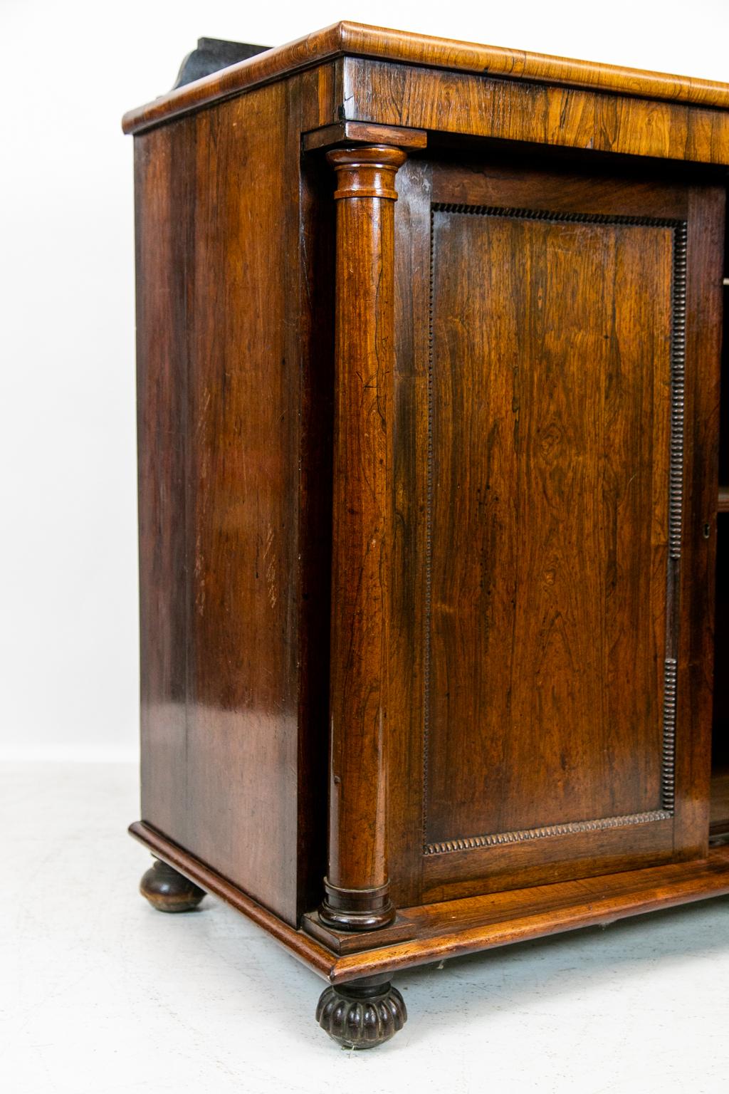English Rosewood Console Cabinet For Sale 4