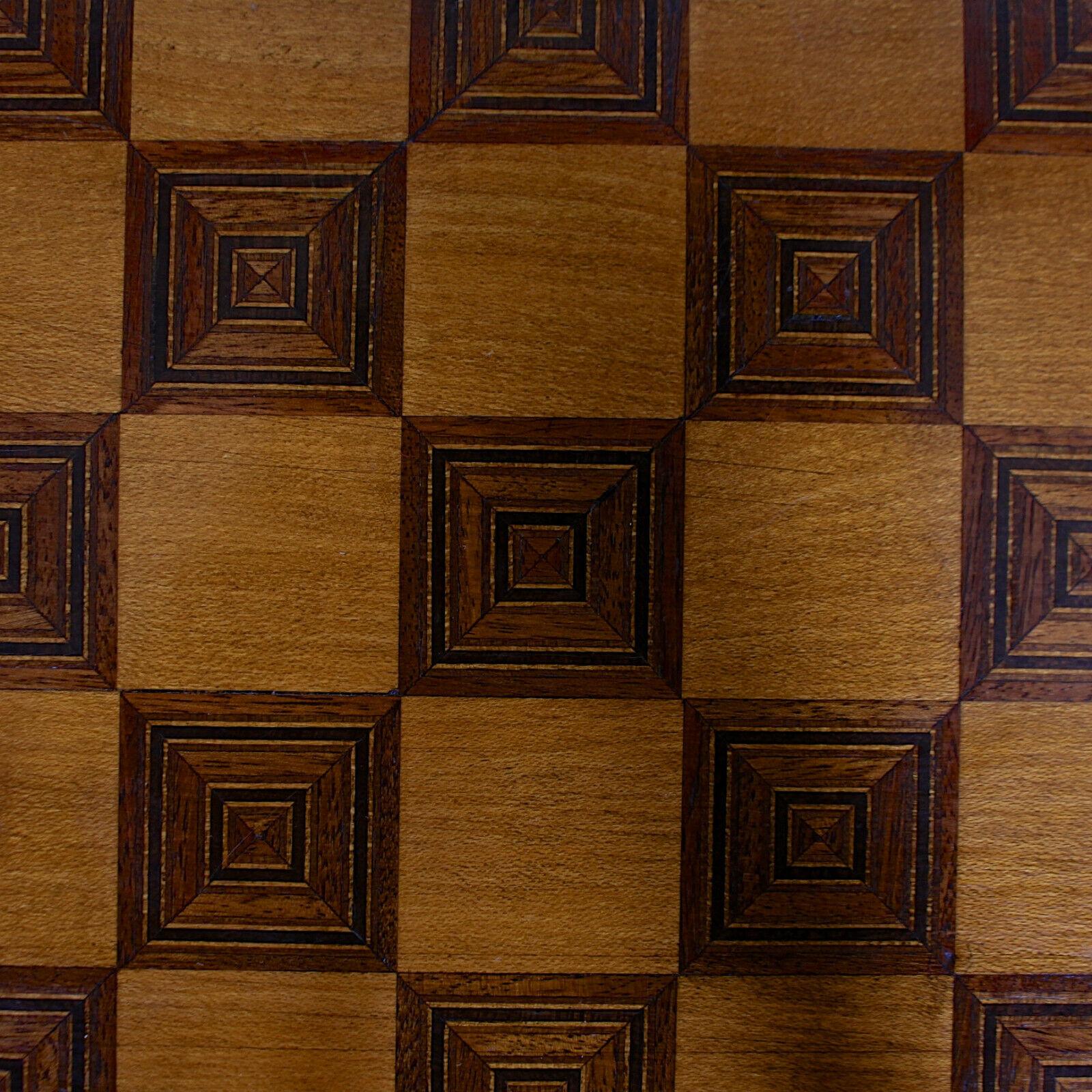 English Rosewood Games Table Chess Board Folding Card Table, 19th Century 1