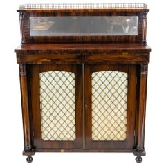 Meuble de rangement Regency anglais en bois de rose