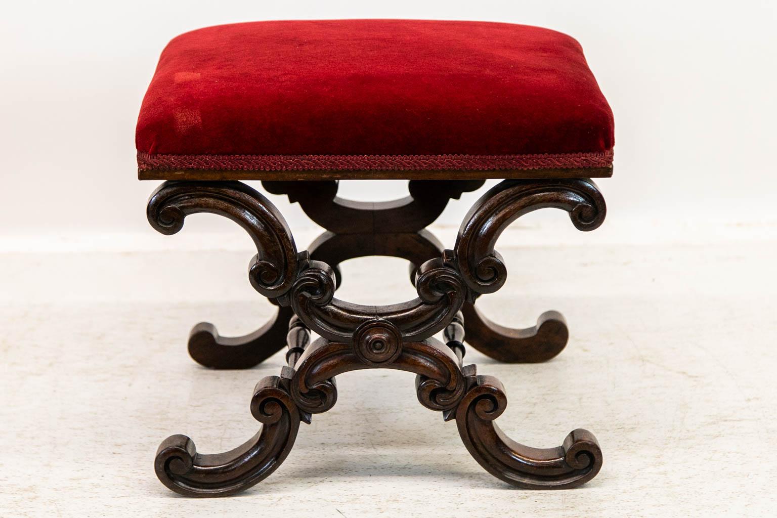 English Rosewood Stool For Sale 1