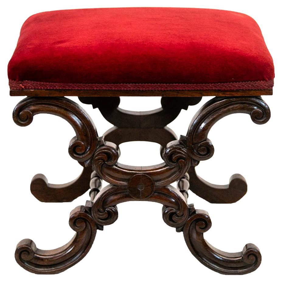 English Rosewood Stool For Sale
