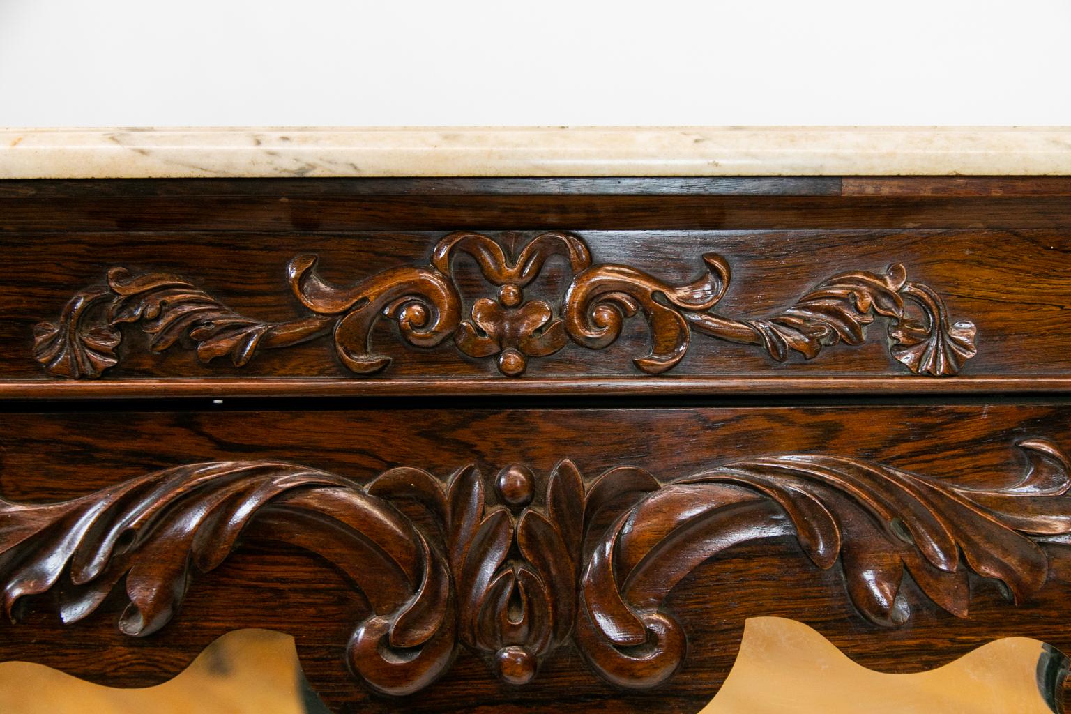 English Rosewood William IV Breakfront Console Cabinet For Sale 3